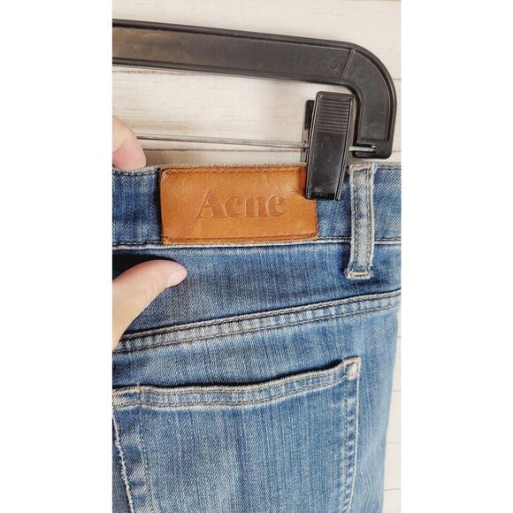 ACNE HEX LENA MID RISE SLIM FIT MEDIUM WASH JEANS, SZ 27x34 - Picture 11 of 16